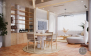 Trung Nghia - Free 3D Living Room- Kitchen Interior Model Download 