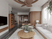 Nguyen Diep - Free 3D Interior Living room- Kitchen Model Download 