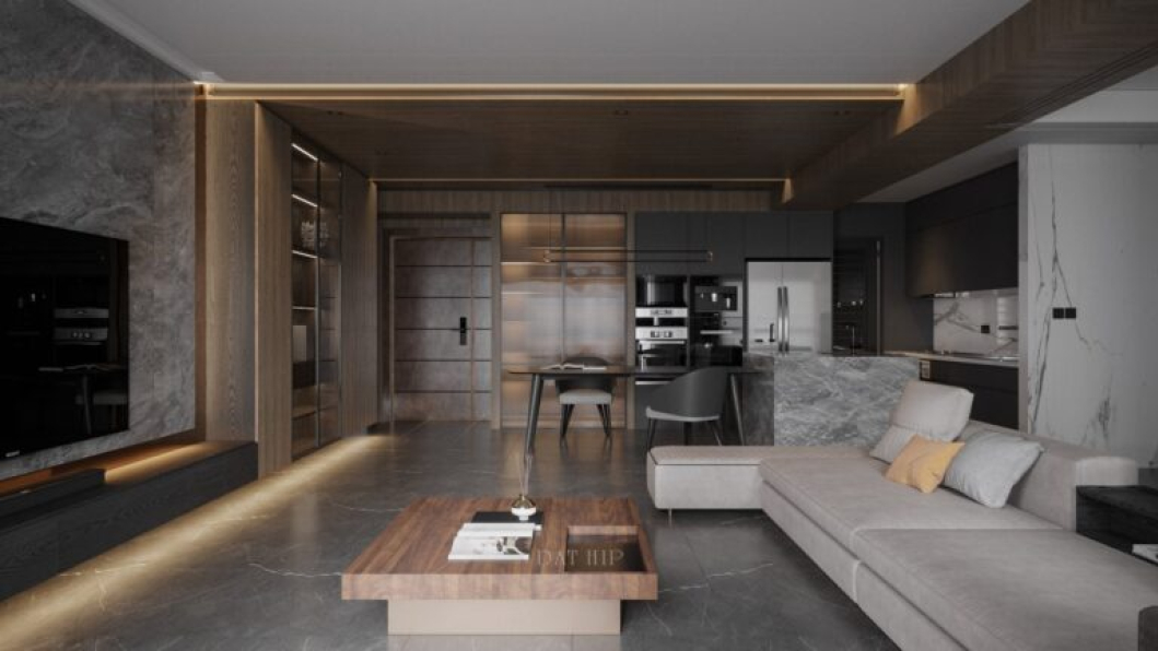 Dat Hip - Free 3D Living Room - Kitchen Interior Model Download 