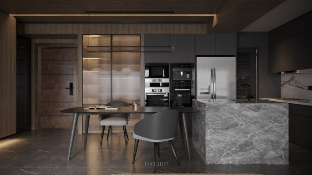 Dat Hip - Free 3D Living Room - Kitchen Interior Model Download 