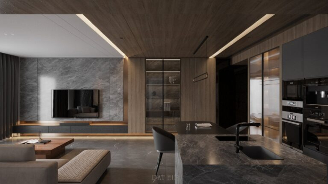 Dat Hip - Free 3D Living Room - Kitchen Interior Model Download 