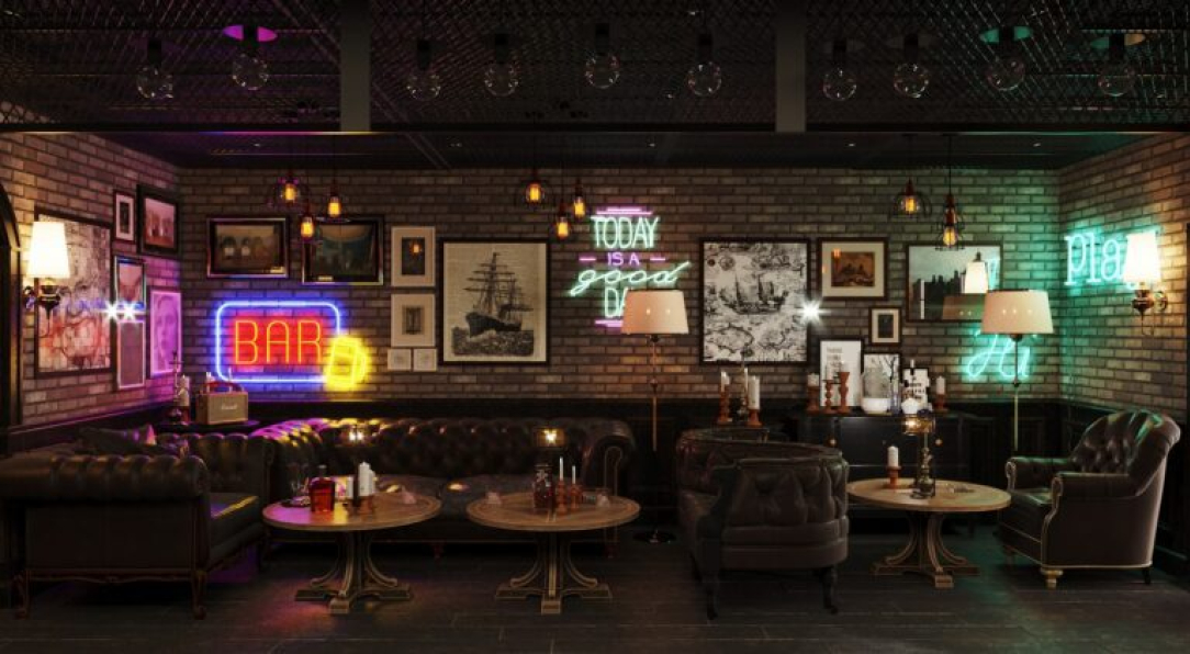 Tuan Dat - 3D Bar Restaurant Interior Scene Model For Free Download