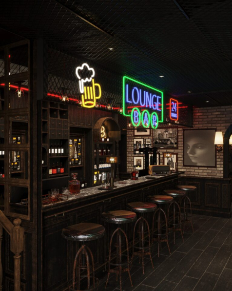 Tuan Dat - 3D Bar Restaurant Interior Scene Model For Free Download