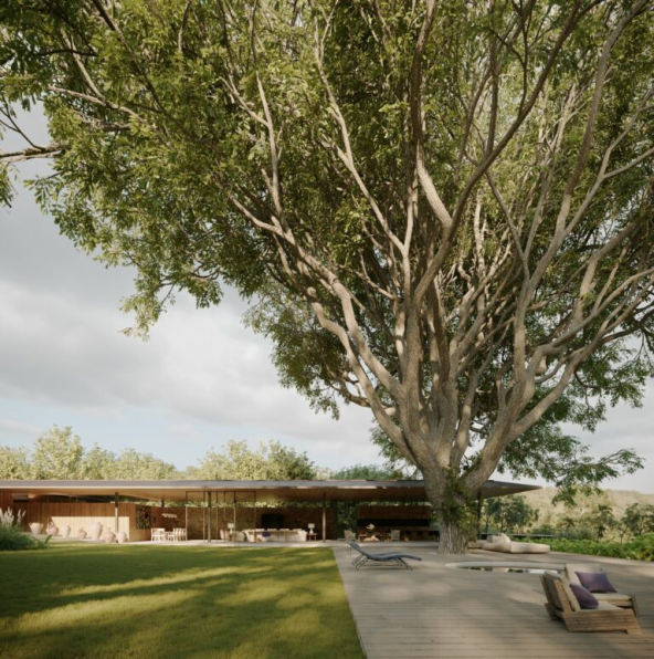 Mac Vu Tam - 3D House Exterior Scene Model For Free Download 