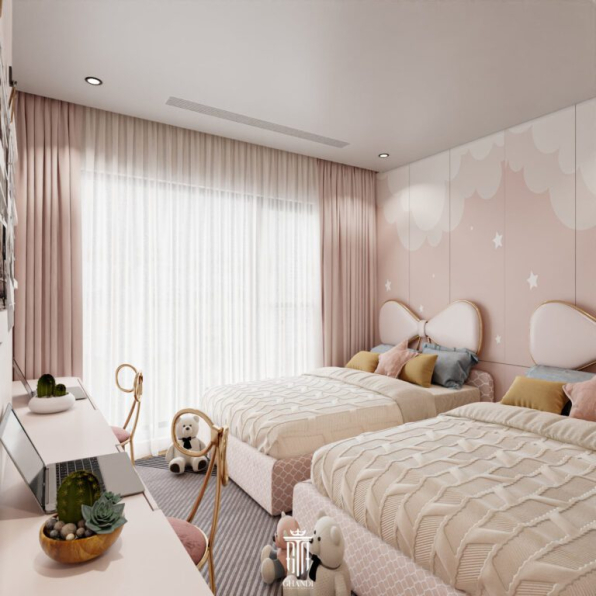 Luu Dao Tu - 3D BedRoom Girls Interior Scene Model For Free Download 