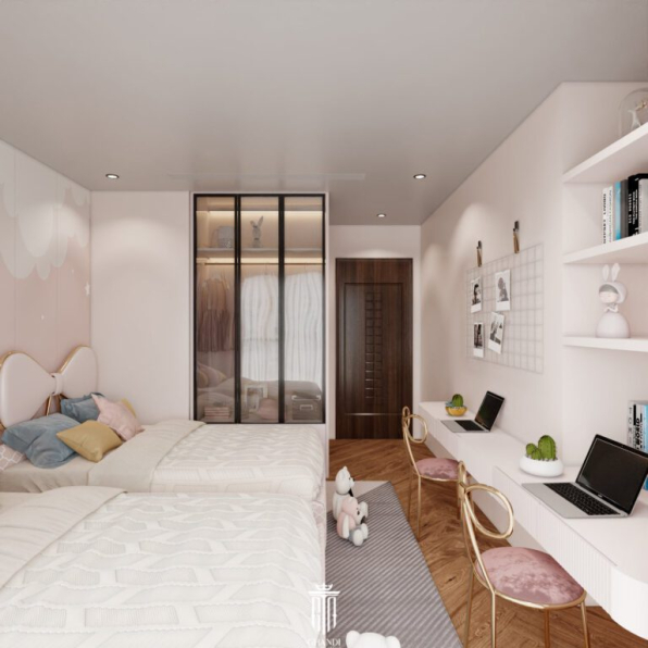 Luu Dao Tu - 3D BedRoom Girls Interior Scene Model For Free Download 