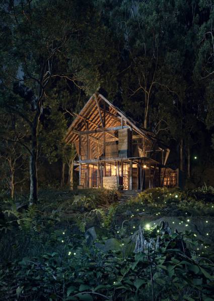 Nguyen Huu Thuan - 3D Wooden House Exterior Model Download 