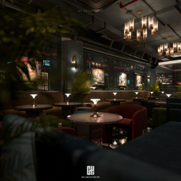 Nguyen Huy Anh - 3D Bar Restaurant Interior Scene Model For Free Download
