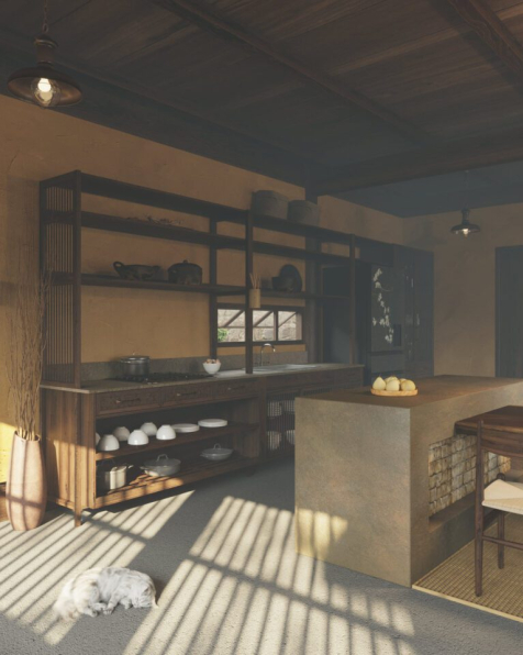 Thang Le - Download Free 3D Interior PAO Kitchen Model 