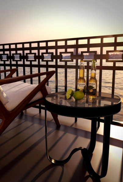 Uri Bean - 3D Sunset on the beach with Corona Extra Model 