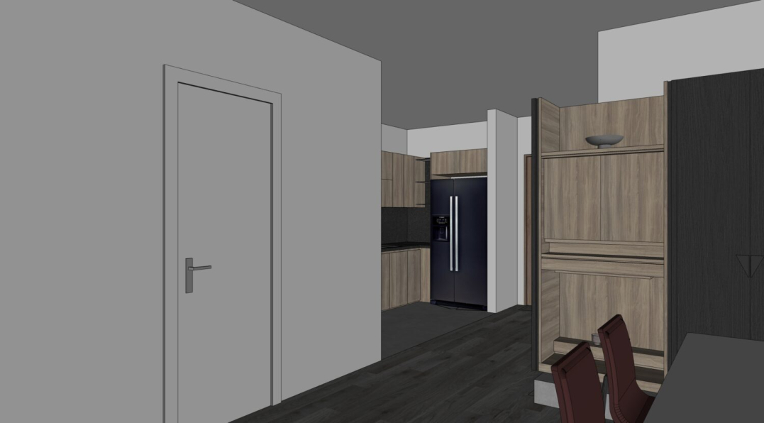 Nguyen Hanh Nhi - Download Free Living Room- Kitchen Interior Model 
