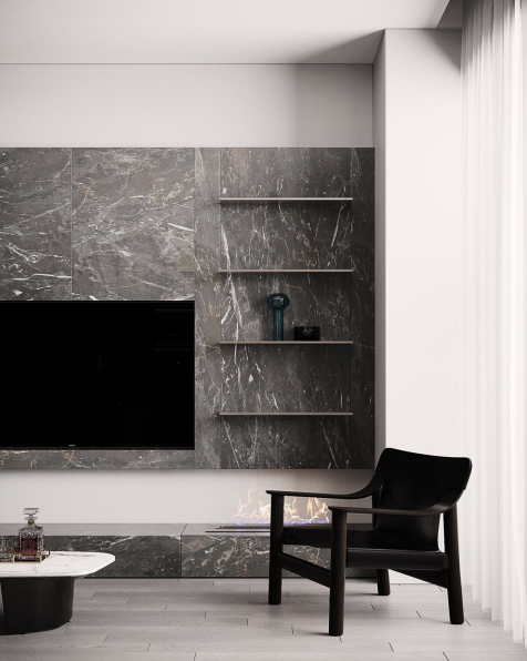 Nguyen Hanh Nhi - Download Free Living Room- Kitchen Interior Model 