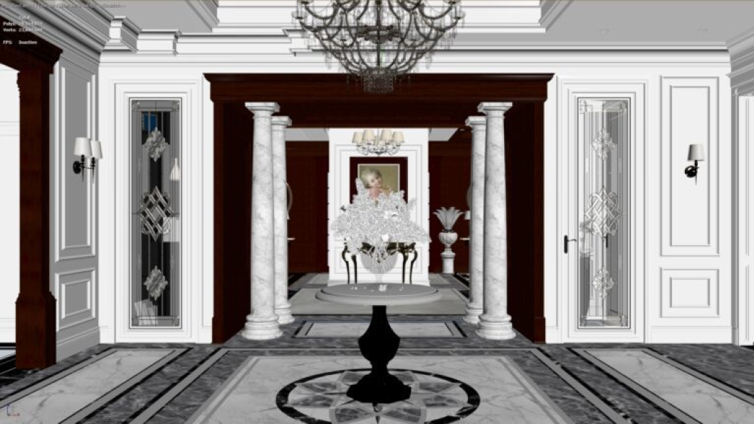 Free 3D Neoclassical Interior Model Download