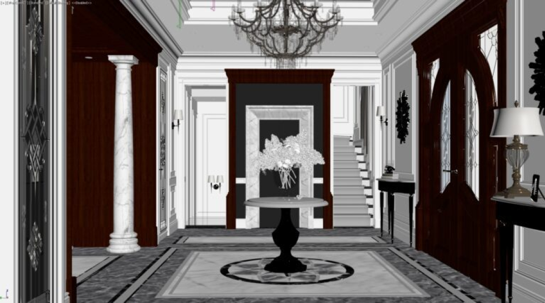 Free 3D Neoclassical Interior Model Download