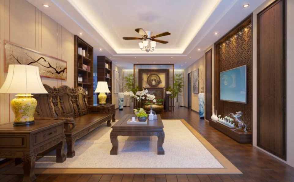  Free 3D Indochine Living Room Interior Model Download
