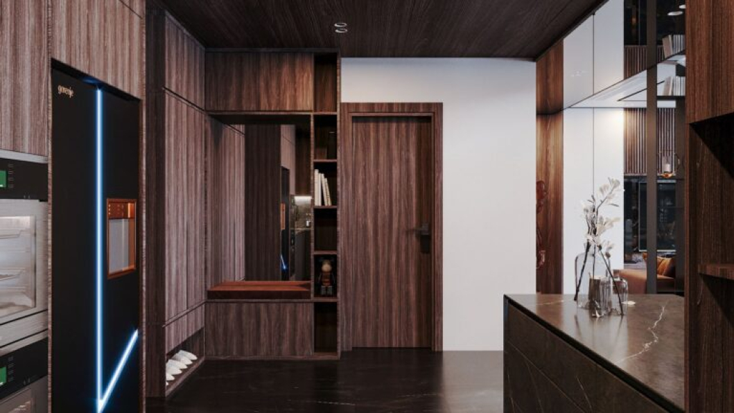 Nguyen Duy Chi Nghia - 3D Living Room - Kitchen Inter Model Download 