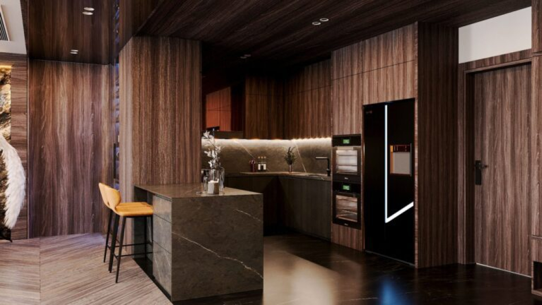 Nguyen Duy Chi Nghia - 3D Living Room - Kitchen Inter Model Download 