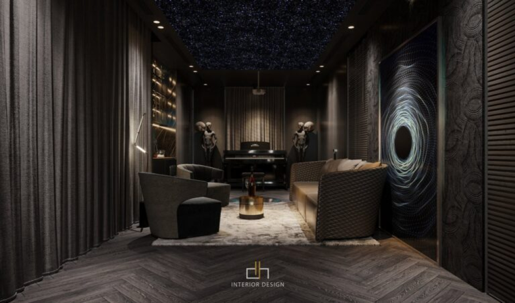 Dat Hip - 3D Movie Room Interior Model Download 