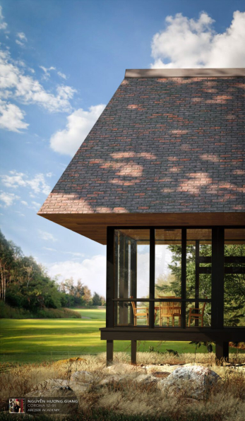 Huong Giang - 3D Cabin House Exterior Model Download 