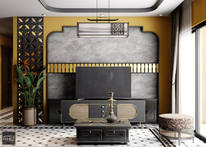 Meihome Diem - Download Free Indochine Living Room - Kitchen Interior Model 