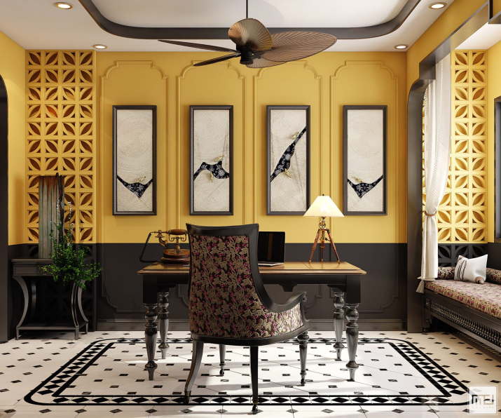 Meihome Diem - Download Free Indochine Living Room - Kitchen Interior Model 