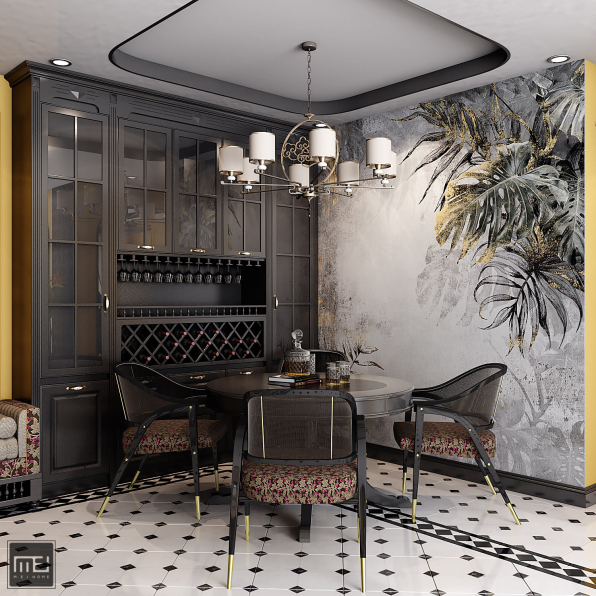 Meihome Diem - Download Free Indochine Living Room - Kitchen Interior Model 