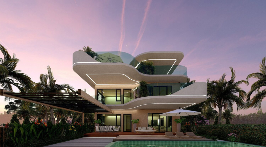 Hien Hoang - Free 3D Villa Exterior Model Download