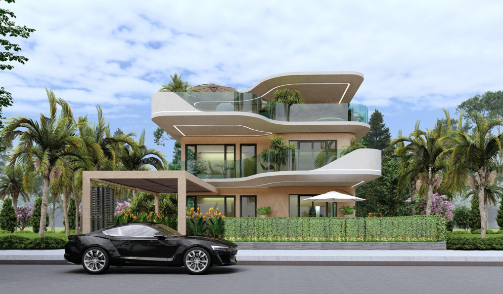Hien Hoang - Free 3D Villa Exterior Model Download