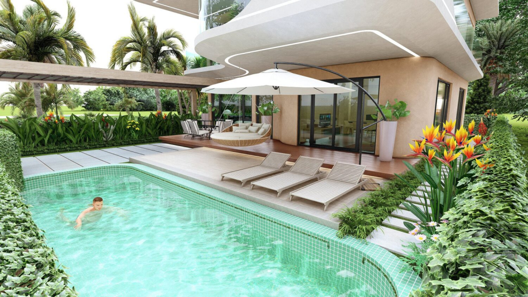 Hien Hoang - Free 3D Villa Exterior Model Download