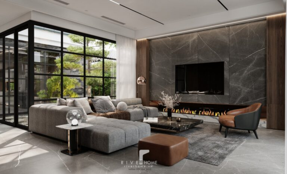Tuan Kiet - Free 3D Living Room- Kitchen Interior Model Download 