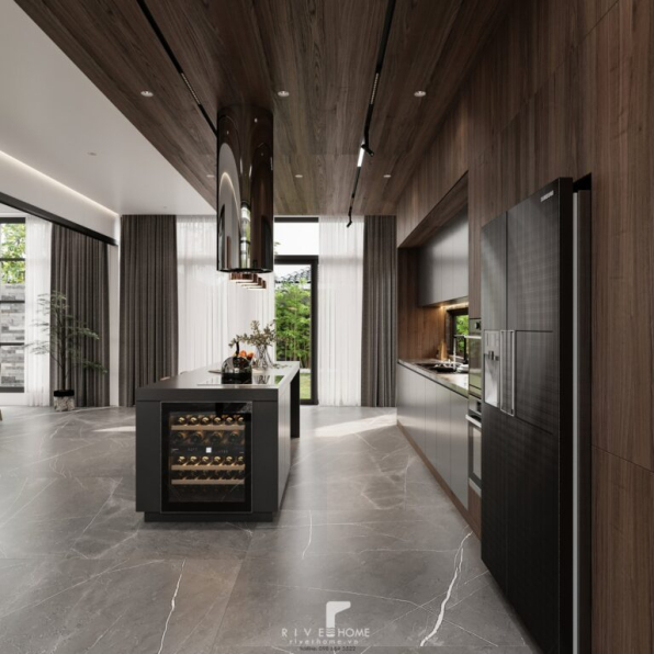Tuan Kiet - Free 3D Living Room- Kitchen Interior Model Download 