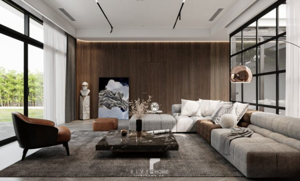 Tuan Kiet - Free 3D Living Room- Kitchen Interior Model Download 