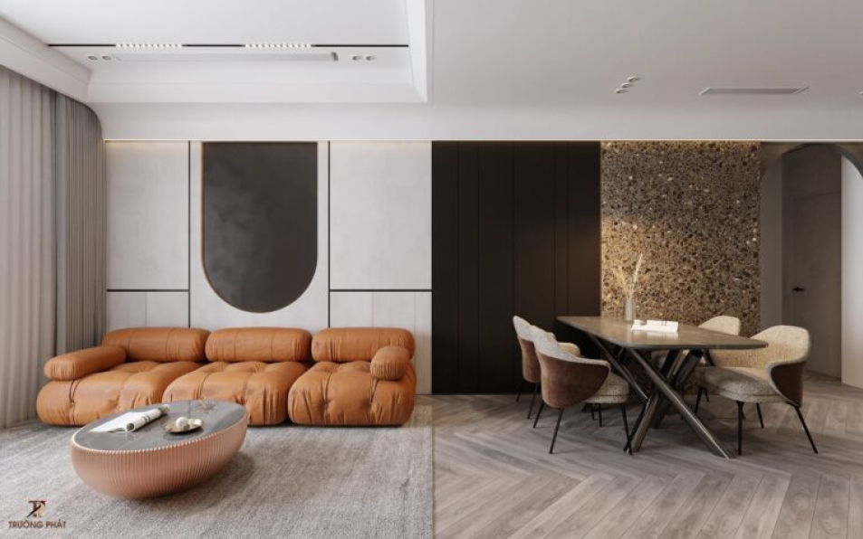 Tuan An - Free 3D Living Room- Kitchen Interior Model Download 