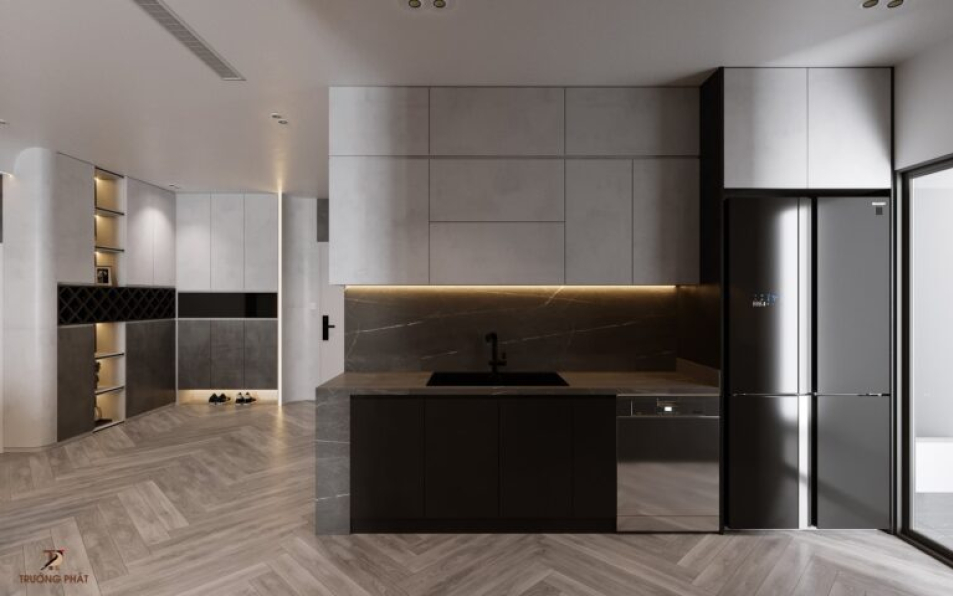 Tuan An - Free 3D Living Room- Kitchen Interior Model Download 