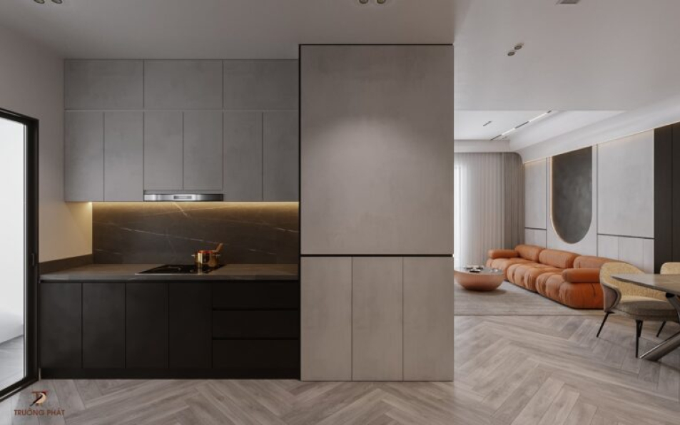 Tuan An - Free 3D Living Room- Kitchen Interior Model Download 