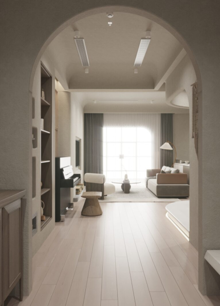 Tuan Dat - Free 3D Living Room- Kitchen Interior Model Download 