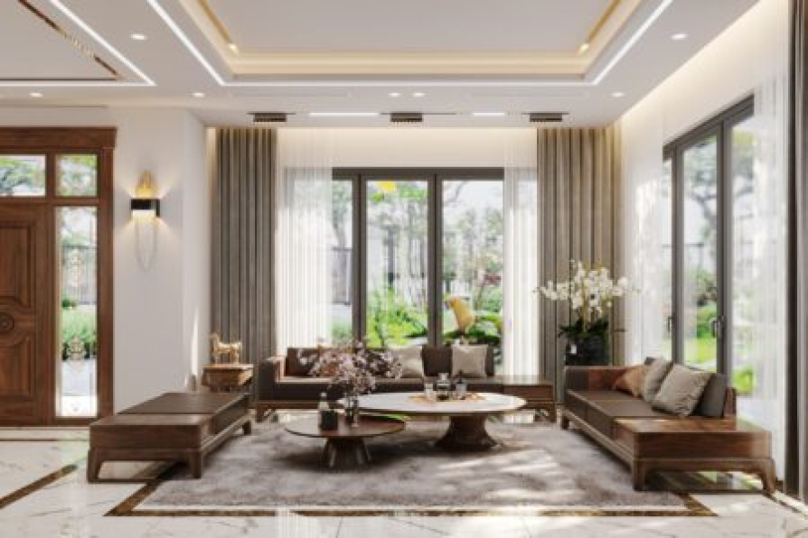 Tien Dat - Free 3D Living Room- Kitchen Interior Model Download