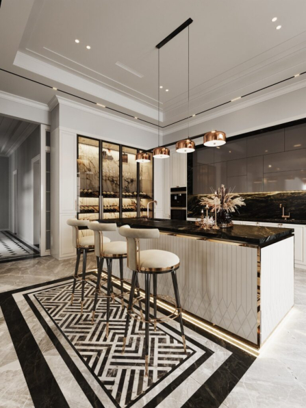 Hoang Tuan Anh - Free 3D Kitchen - Diningroom Interior Model Download 