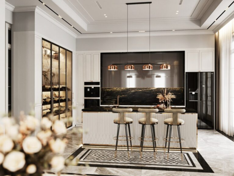 Hoang Tuan Anh - Free 3D Kitchen - Diningroom Interior Model Download 