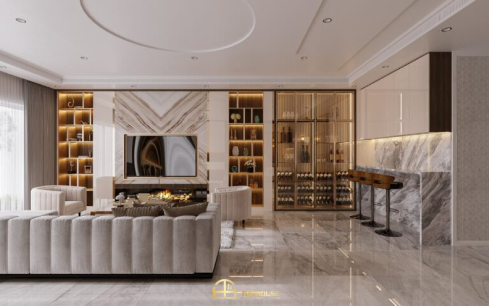 Tuan An - Free 3D Living Room- Kitchen Interior Model Download