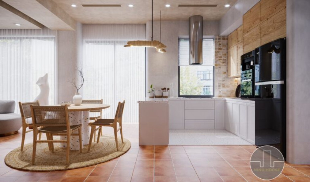 Trung Nghia - Free 3D Living Room- Kitchen Interior Model Download 