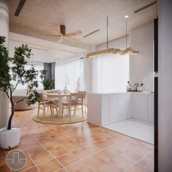 Trung Nghia - Free 3D Living Room- Kitchen Interior Model Download 