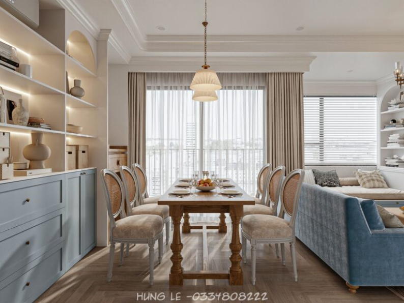 Hung Le - Free 3D Living Room- Kitchen Interior Model Download 