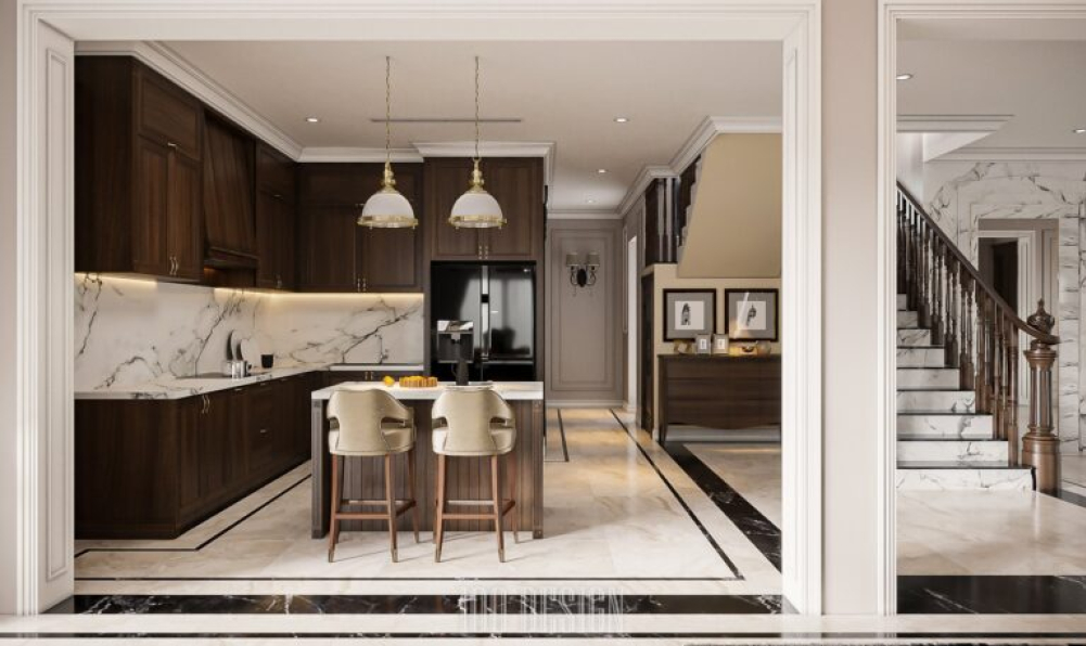 Pham Ha - Free 3D Living Room- Kitchen Interior Model Download 