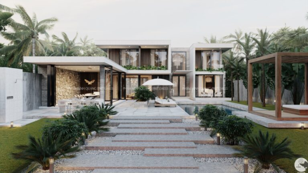 Pham Minh Quang - Free 3D Villa Exterior Model Download 