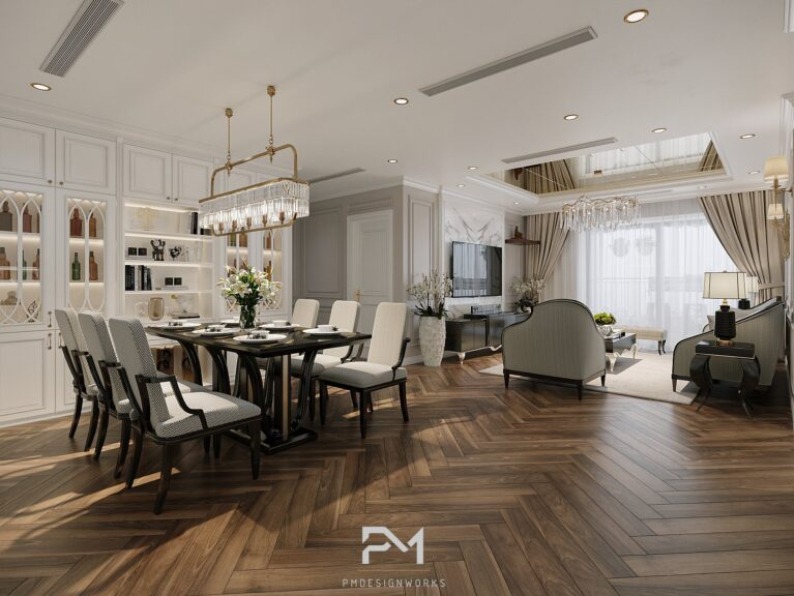 Phong Mai BK - Free 3D Living Room- Kitchen Interior Model Download 