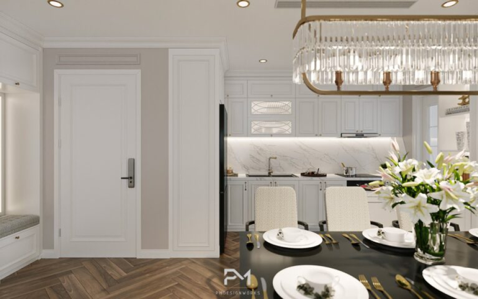 Phong Mai BK - Free 3D Living Room- Kitchen Interior Model Download 