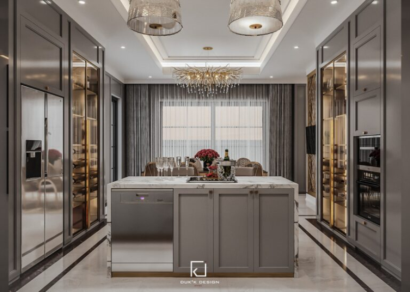 Dat Nguyen - Free 3D Living Room- Kitchen Interior Model Download 