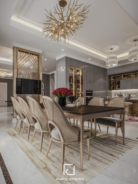Dat Nguyen - Free 3D Living Room- Kitchen Interior Model Download 
