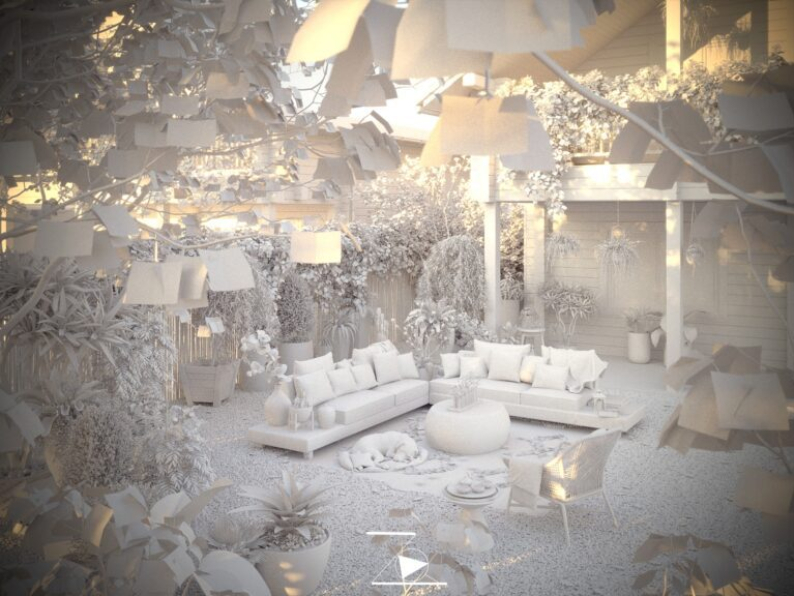 Thinh Vo - Free 3D Garden House Exterior Model Download 